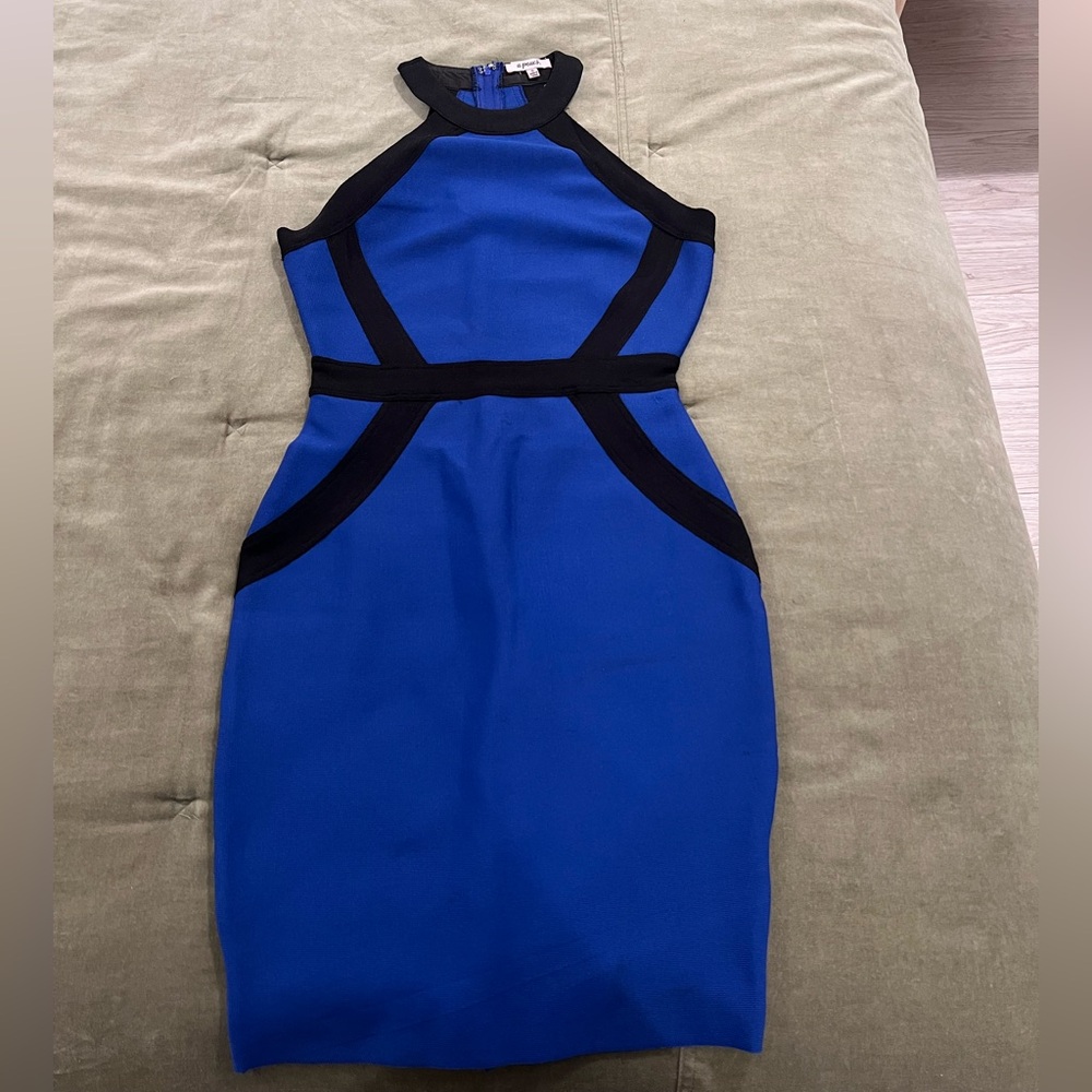 Blue, Small, Bodycon Dress